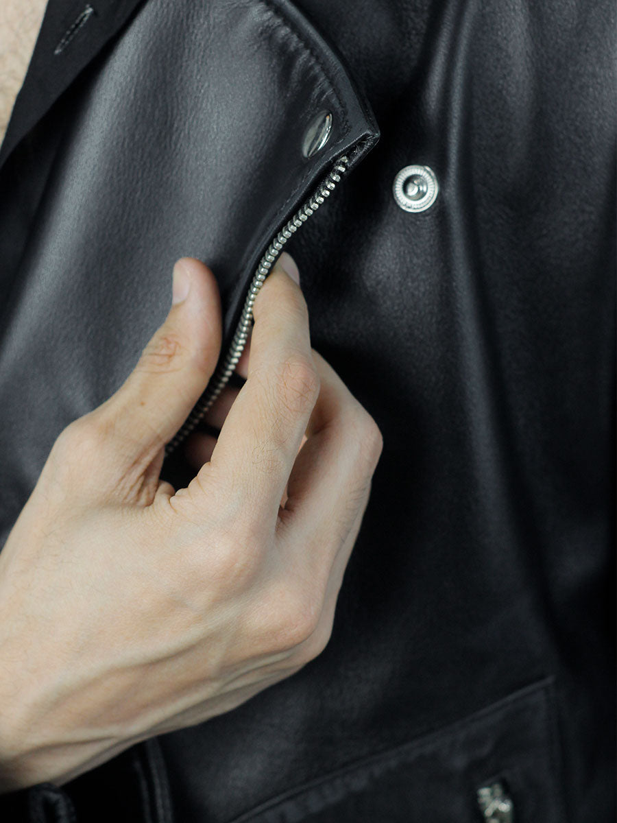 Malvorn Vintage Biker Black Jacket