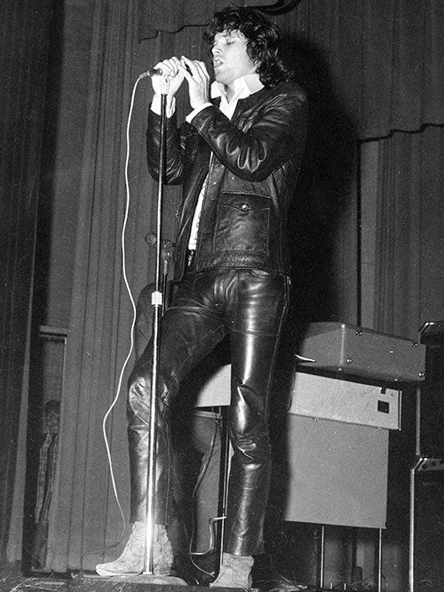 Jim Morrison Black Leather Pants