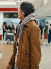 Geek Girl Season 1 Liam Woodrum Brown Suede Leather Jacket