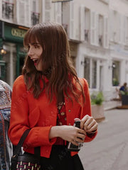 Emily Cooper Emily In Paris Season 3 Orange Jacket