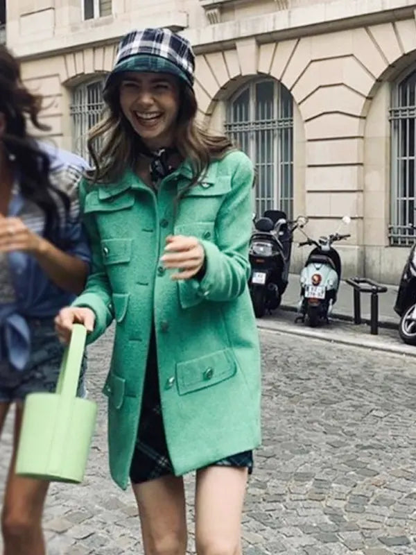 Emily In Paris Emily Cooper Green Coat