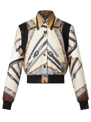 Emily Cooper Emily In Paris Chain Belt Bomber Jacket
