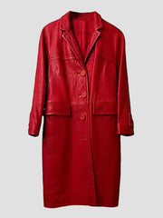 Emily in Paris Season 4 Emily Cooper Red Leather Coat