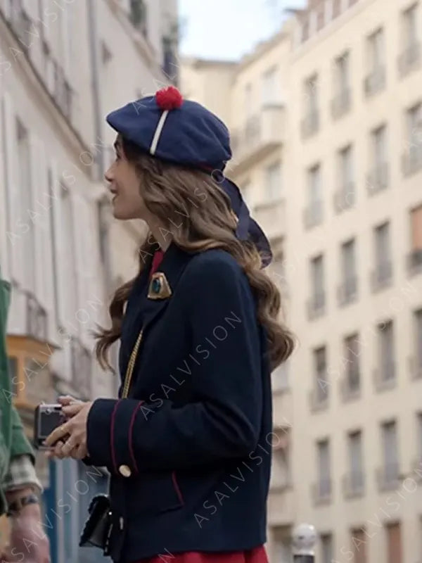 Emily Cooper TV Series Emily In Paris Blue Coat