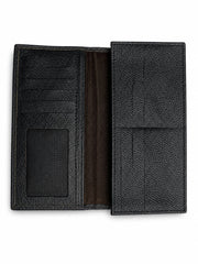 Bulk Black Long Cow Leather Wallet (50 Pcs)