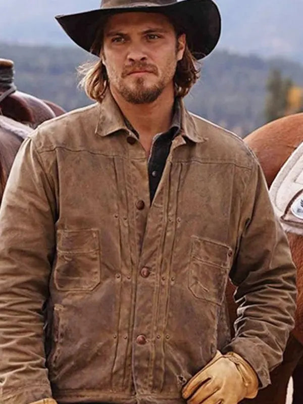 Luke Grimes Yellowstone Kayce Dutton Brown Jacket