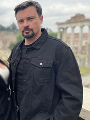 Mafia Wars 2024 Tom Welling Black Cotton Jacket