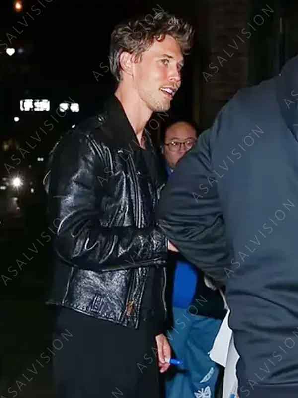 Masters of the Air 2024 Austin Butler Black Leather Jacket