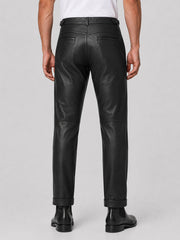 Marlowe Black Leather Gurkha Pants