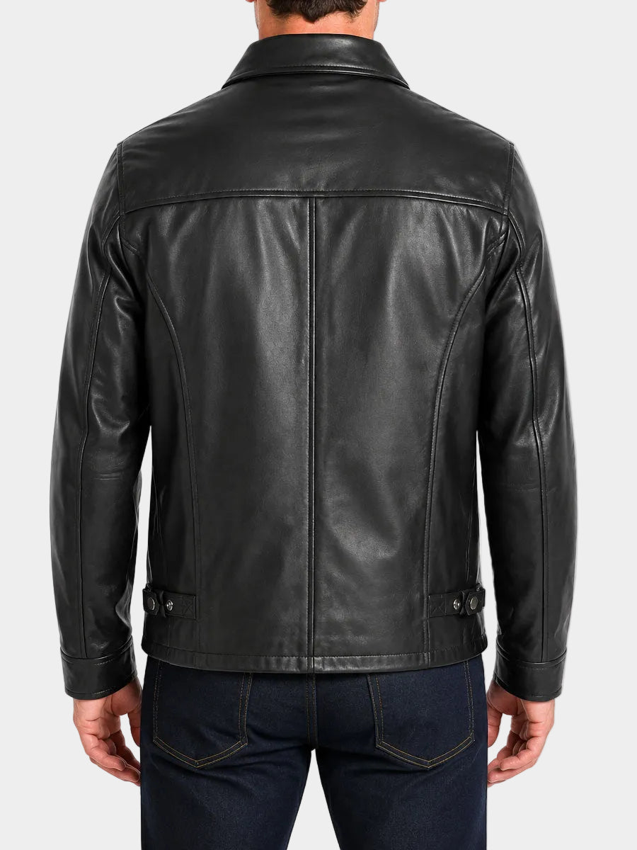 Coltrane Black Leather Jacket