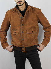 Varkell Suede Bomber Jacket