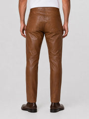 Jorvik Tan Leather Pants