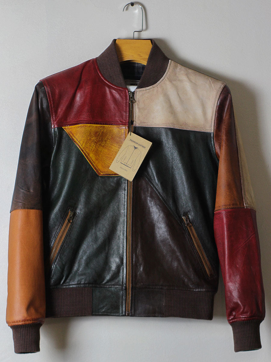 Sentinel Upcycled Patchwork Leather Jacket