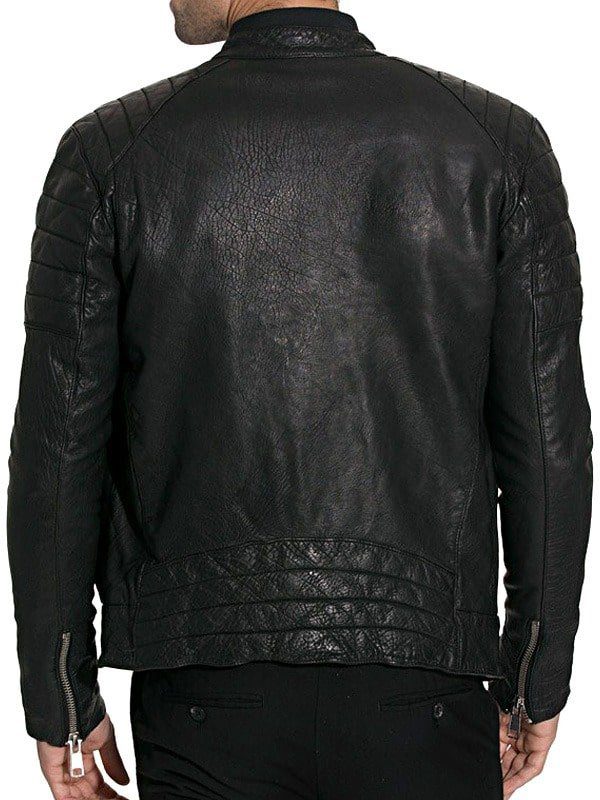 Men's Black Cafe Racer Jacket