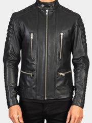 Rydell Black Moto Leather Jacket