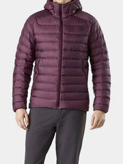 Burgundy Puffer Jacket For Men