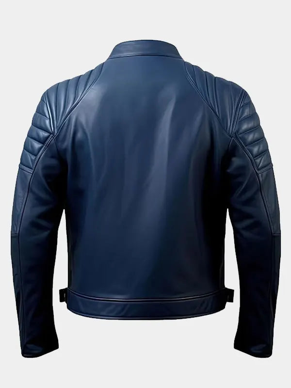 Straven Blue Racer Leather Jacket