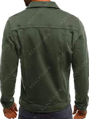 Green Denim Jacket Mens