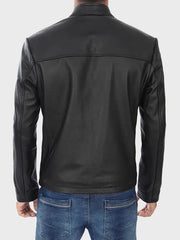 Men's Black Cowhide Leather Jacket