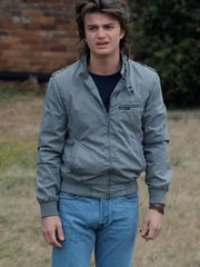 Men's Stranger Things Steve Harrington Grey Jacket