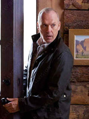 Knox Goes Away 2024 Michael Keaton Black Jacket