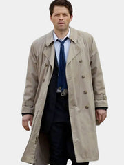 Misha Collins Supernatural Beige Trench Coat