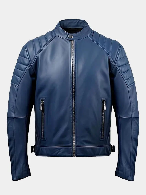 Straven Blue Racer Leather Jacket