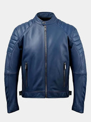 Straven Blue Racer Leather Jacket