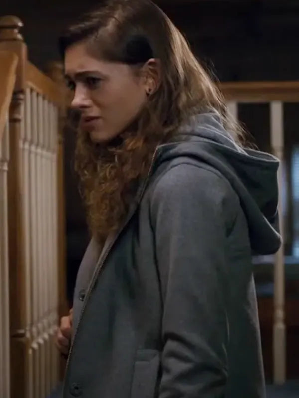 Nancy Wheeler Stranger Things Grey Hooded Jacket