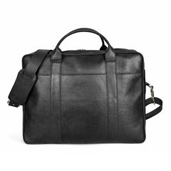 Neve Black Leather Laptop Bag