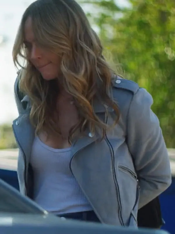 Hustlers Take All 2024 Nina Meyers Grey Leather Jacket