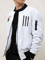 Super Mario Boo Bomber White Satin Jacket