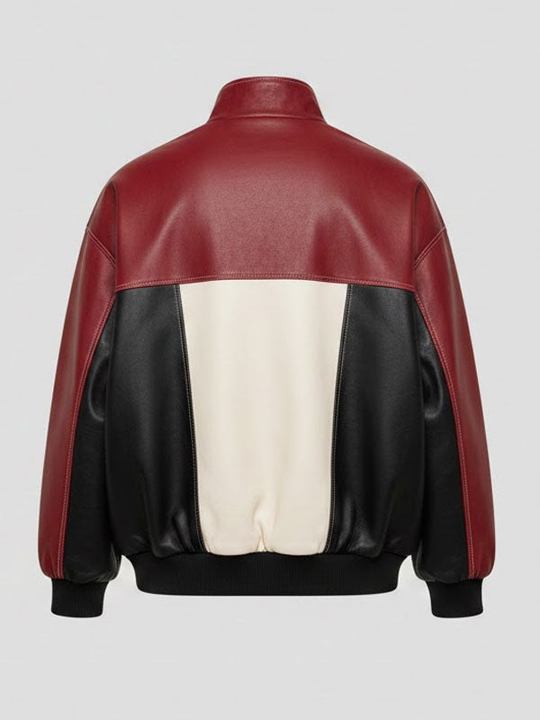 Kairox Patchwork Faux Leather Jacket