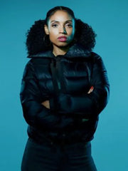 Power Book IV Gloria Puffer Black Jacket