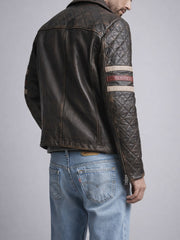 Hexford Vintage Brown Moto Jacket