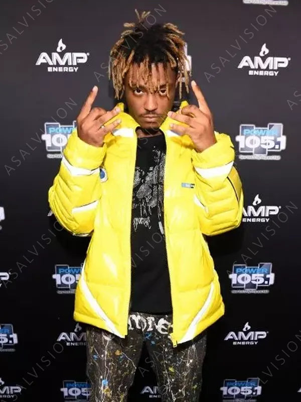 Juice Wrld Yellow Puffer Jacket