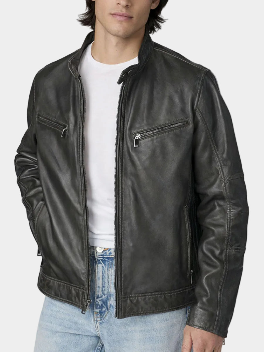 Ravorn Vintage Black Racer Jacket