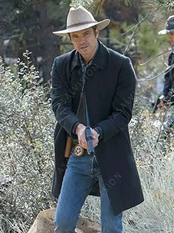 Justified Raylan Givens Trench Wool Coat
