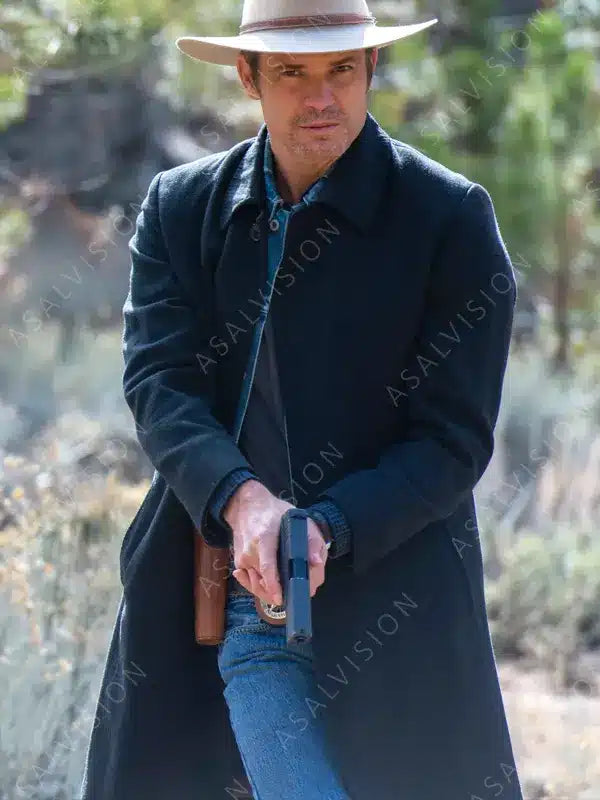 Justified Raylan Givens Trench Wool Coat