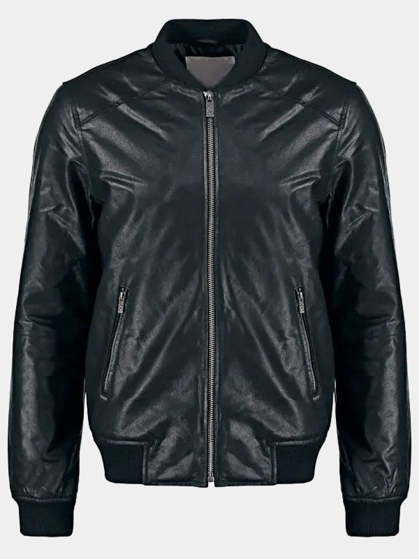 Real Sheepskin Bomber Leather Jacket For Men