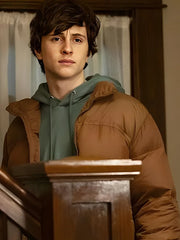 Resident Alien S04 Max Hawthorne Brown Puffer Jacket