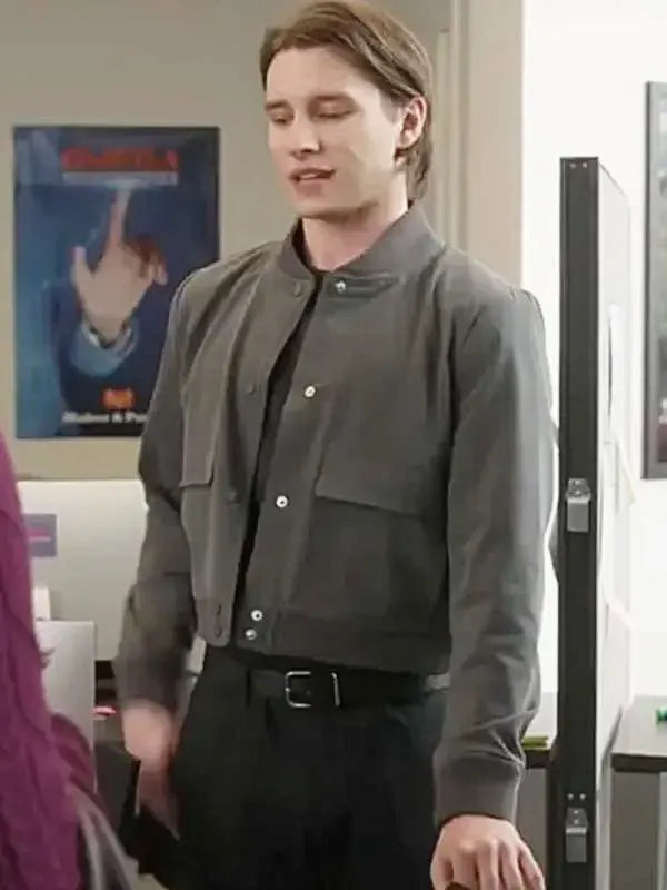Dylan McEwan Return to Office Grey Bomber Jacket
