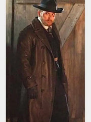 Yellowstone Rip Wheeler Leather Black Coat