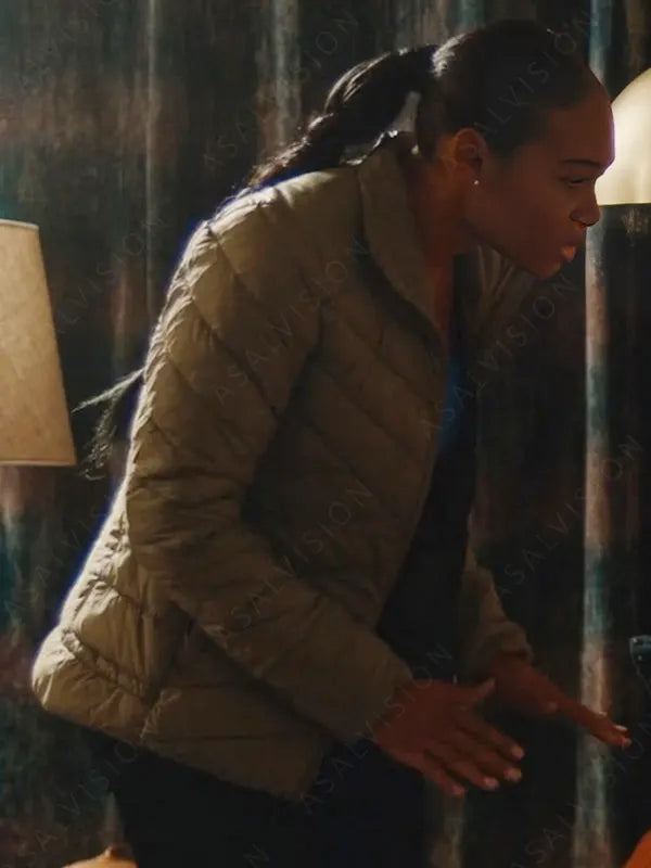 Supacell Sabrina Green Puffer Jacket