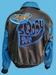 Scooby Doo Black and Blue Leather Jacket