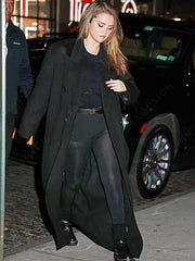 Selena Gomez Black Trench Coat