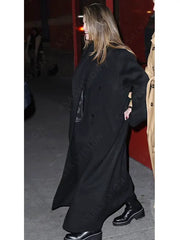 Selena Gomez Black Trench Coat