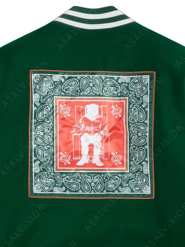 Snoop Dogg Death Row Records Paisley Varsity Jacket