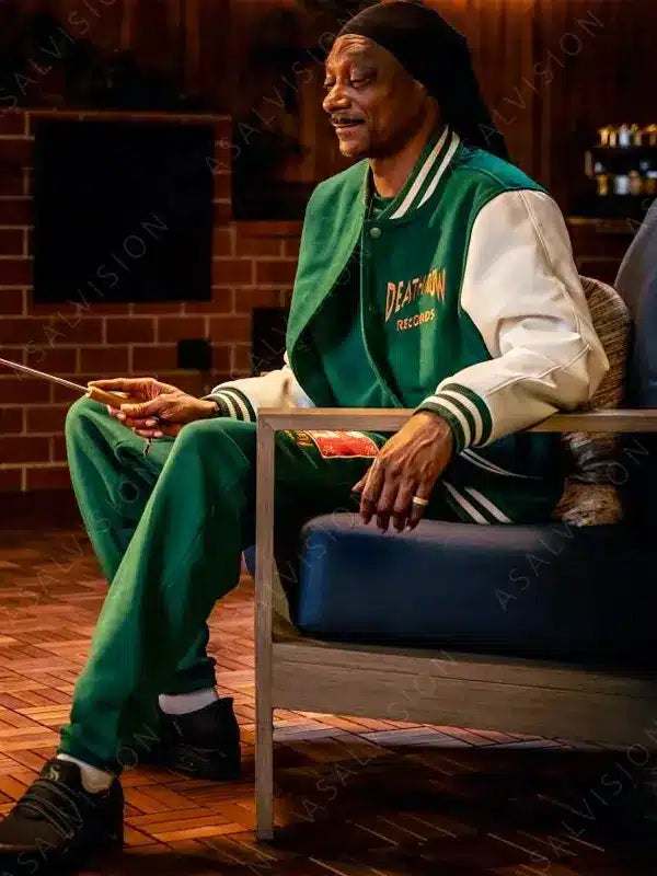 Snoop Dogg Death Row Records Paisley Varsity Jacket