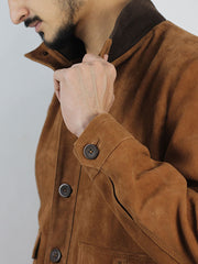 Varkell Suede Bomber Jacket
